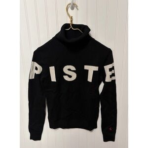 Perfect Moment PISTE Ski Merino Wool Black White Sweater Womens Size Extra Small